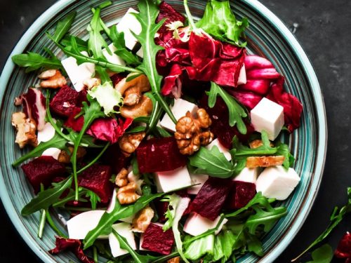 Rocket, Radicchio & Beetroot Salad with Honey Mustard Dressing