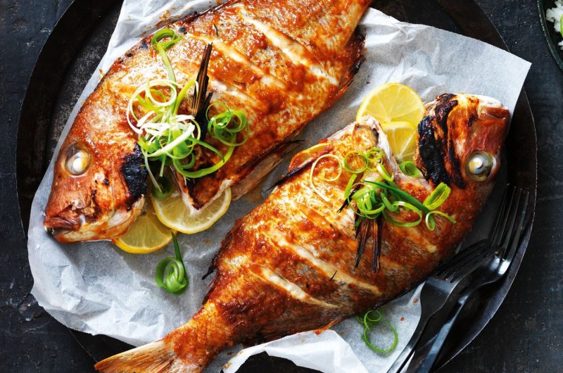 ROASTED GINGER AND MISO BABY SNAPPER