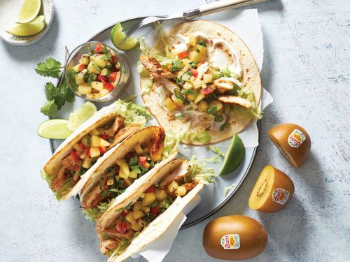 Zespri SunGold Kiwifruit Chicken Taco