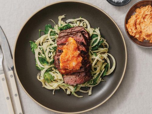 Chef Darren O’Rourke’s Bavette with Fennel Salad and Kimchi Butter