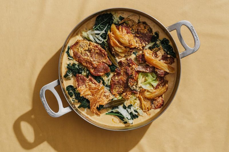 Chef Alejandro's Maiale Al Latte (Milk Braised Pork with Cabbage and Fennel)