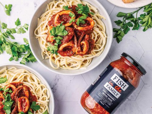Fish in the Family’s Squid Spaghetti Marinara