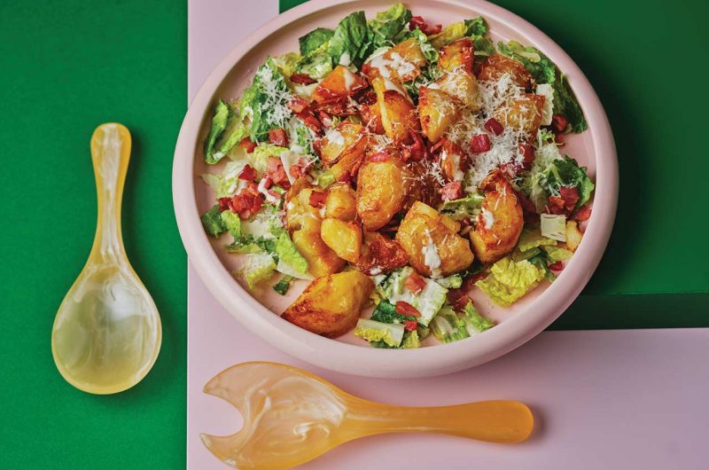 Mitolo Family Farm's Low Carb Roast Potato Caesar Salad