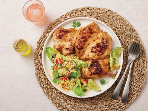 Maple BBQ Boneless Chicken with Couscous Salad